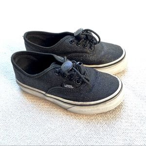 Black glitter Vans little kids size 11